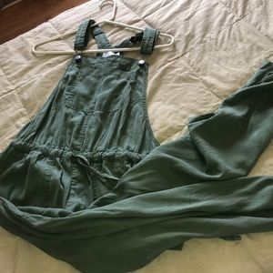 Relaxed fit Olive overall